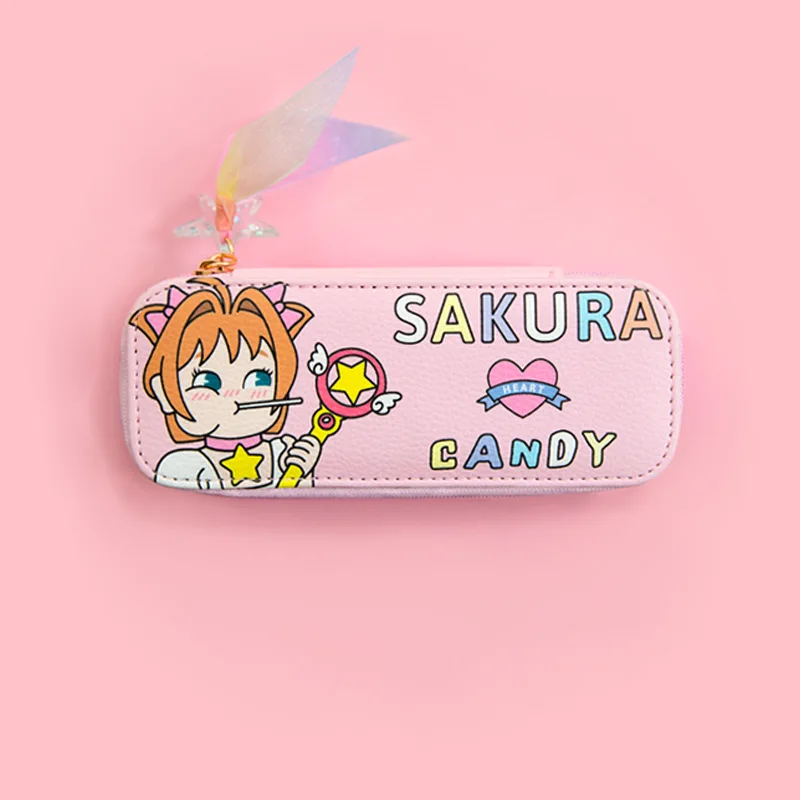 pink Новинка Bentoy косметичка из ПУ очки чехлы для очков мультфильм живопись очки чехол для девочек ювелирные изделия Канцтовары коробка для хранения - Цвет: pink