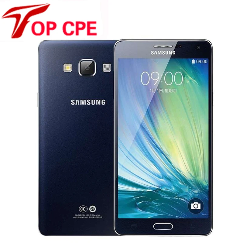 Samsung Galaxy A7 DOUS A7000, четыре ядра, A7(), 5,5 дюймов, 16 Гб ПЗУ, 1080 МП, две sim-карты, P, WIFI, разблокированный смартфон
