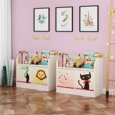 Have a box Луи мода дети книжный шкаф простой и современный творческий мультфильм книжная полка стол ребенок студент - Цвет: Have a box