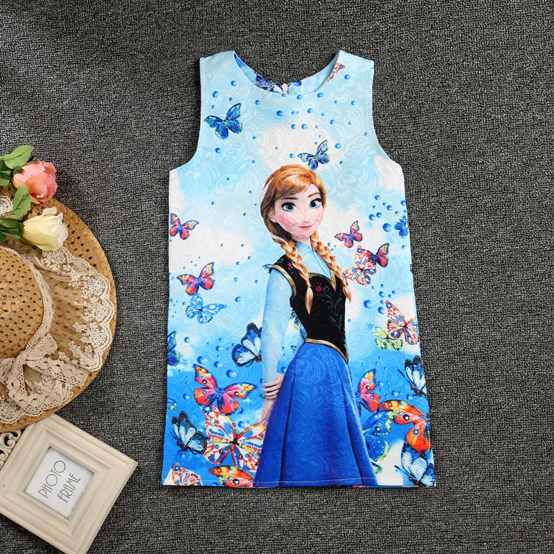 Платье принцессы для девочек-подростков Vestidos праздничная одежда с принтом