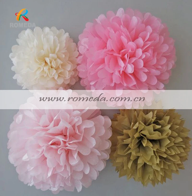 

Wedding Decorative Props Suppliers 30pcs (8inch) 20cm Tissue Paper Pom Poms flower Wedding Party Festival Decoration