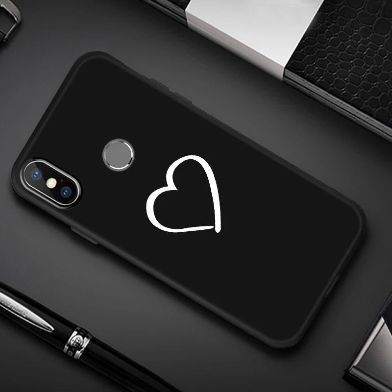 Love 1 black case IZYEKY «любящее сердце» Силиконовый чехол для xiaomi Red mi note 8 iPhone 7 6 Plus 5 iPad Pro 8A 7A 6a 5a S2 mi 9 se mi 8 lite A3 A2 A1 5X 6X coque - Цвет: Love 1 black case
