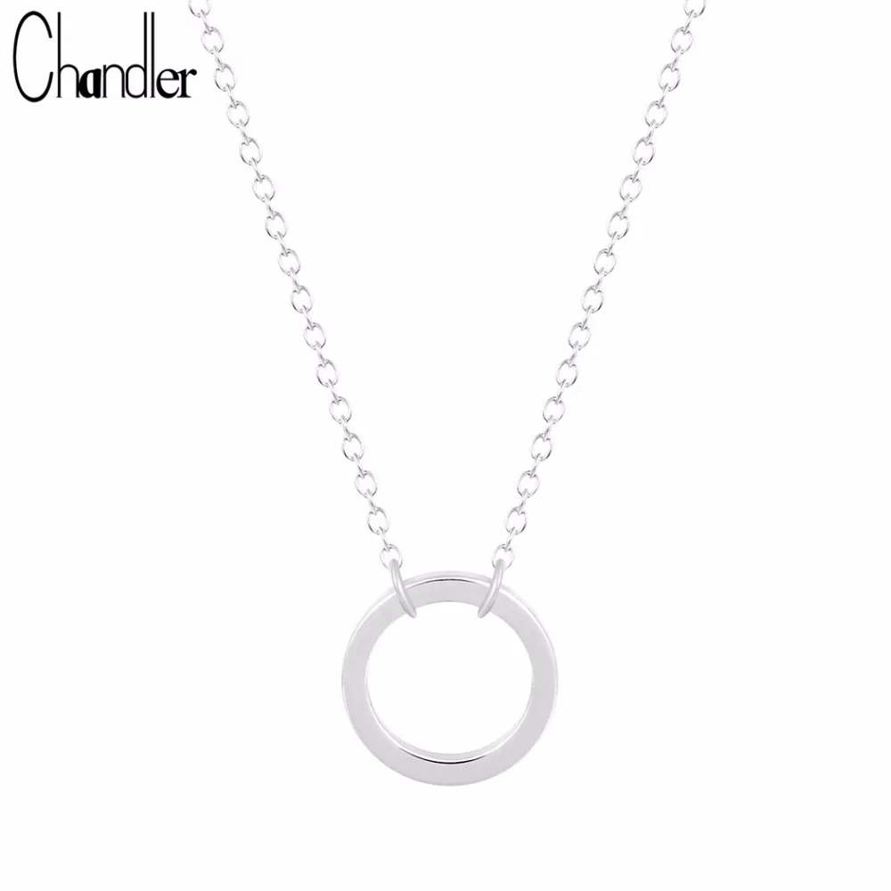 Бренд Chandler 10 шт. в комплекте золотое ожерелье с круглым кулоном для женщин
