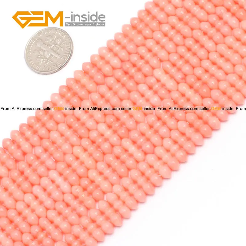 Бусины из натурального коралла с драгоценным камнем внутри для изготовления