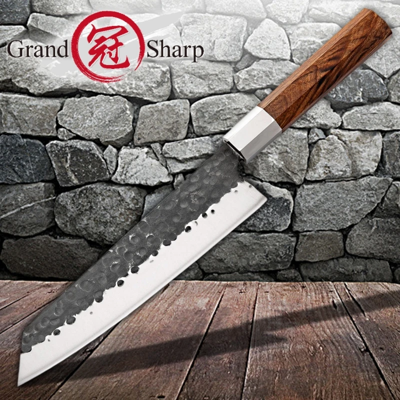 Нож шеф повара ручной работы японский Kiritsuke кухонные ножи из нержавеющей стали