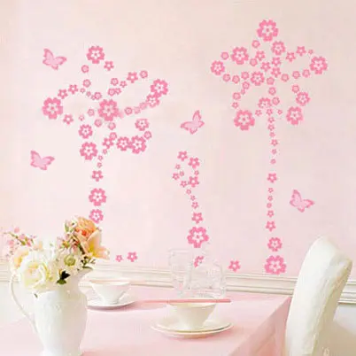 Цветочная настенная палочка украшение для гостиной спальни романтический