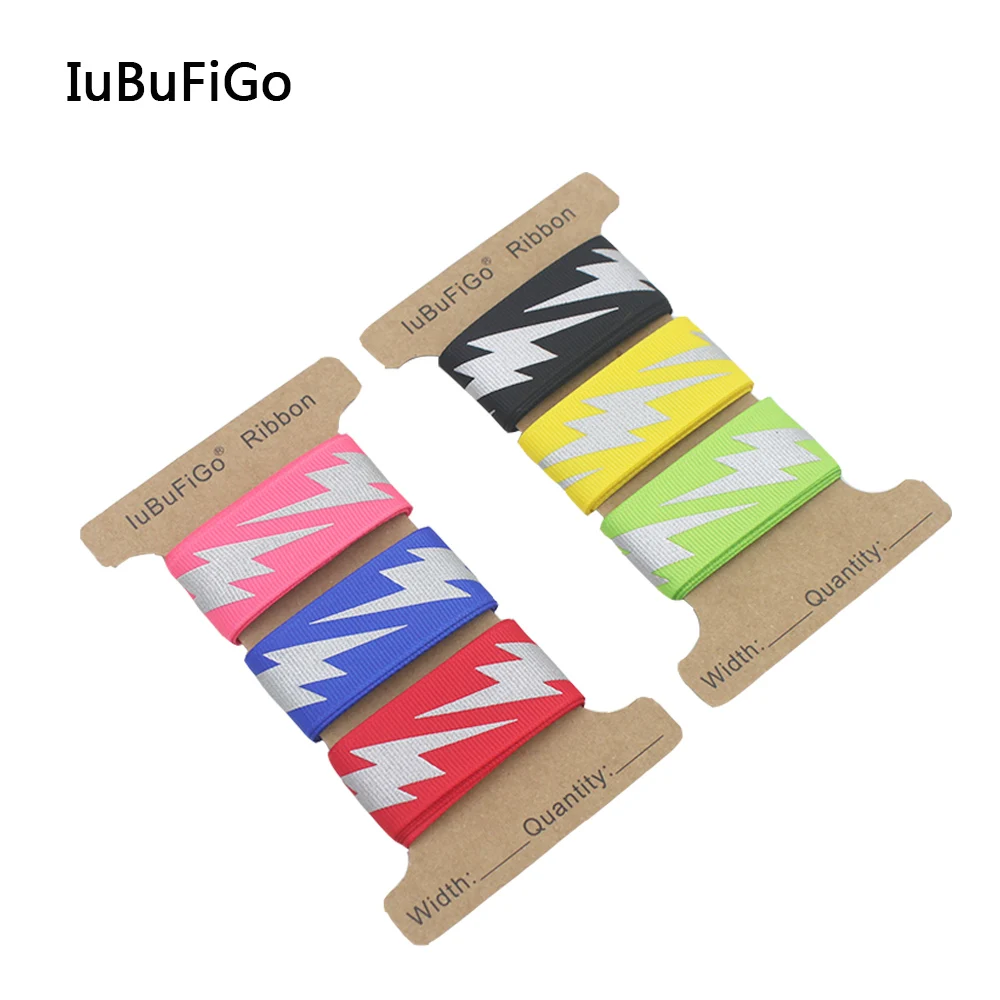 [IuBuFiGo] 1 &quot25 мм предупреждающая светоотражающая лента Grosgrain DIY для банта на волосы
