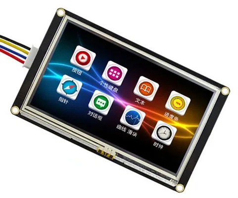 4 3 дюймовый USART HMI SPI TFT LCD сенсорный экран модуль (Улучшенный Ver.) Вспышка EEPROM RTC Extend IO