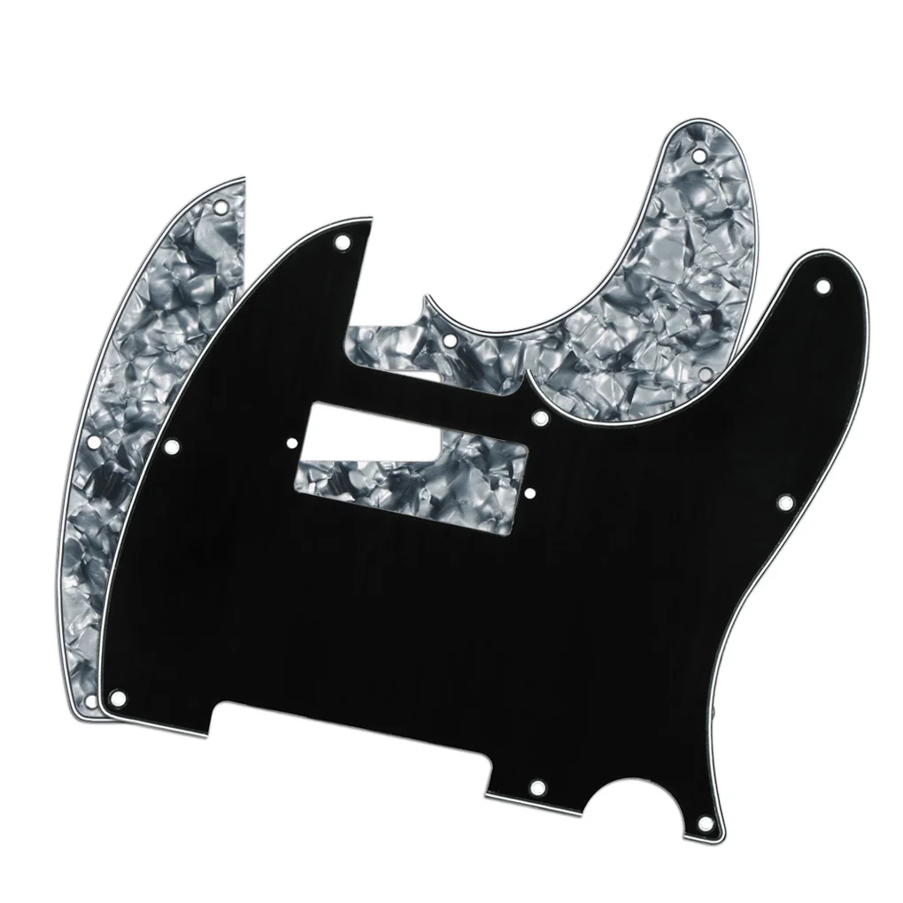 2 шт. мини Humbucker Tele гитара Защита от царапин черная + серая жемчужина для