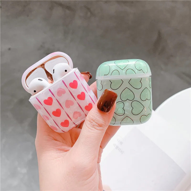 Роскошный чехол с узором love для Airpods, чехол с Bluetooth, милые силиконовые наушники для Airpod, аксессуары для наушников, защитный чехол