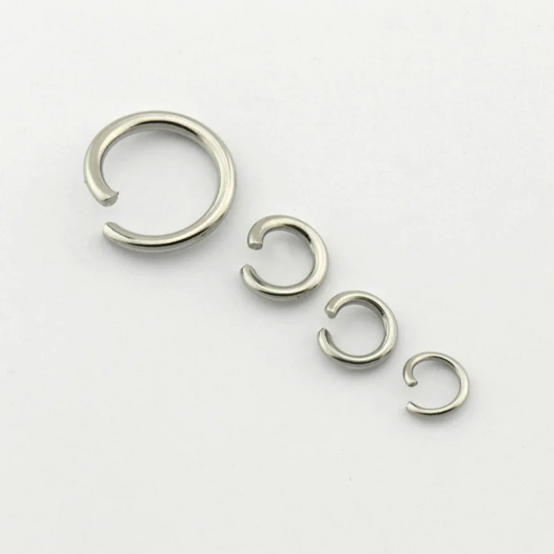 300pcs/lot 4MM-10mm Stainless Steel Jump Rings Single Loops Open &amp Split Connectors for Diy Jewelry Making | Украшения и