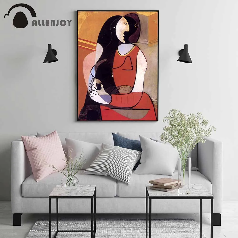 Allenjoy Picasso Масляные картины абстрактные девушки современные настенные диаграммы