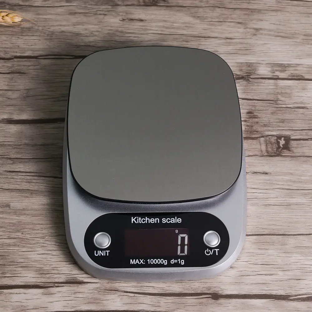 10Kg/1g LCD Eletronic Kitchen Scales Digital Food Scale Household Balance Cooking Measure Tool Weighing Baking Scale G OZ ML FL