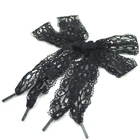 1 пара новые кружевные шнурки женская повседневная обувь модная лента шнурки уличные кроссовки черная обувь шнурки 80 см100 см120 см