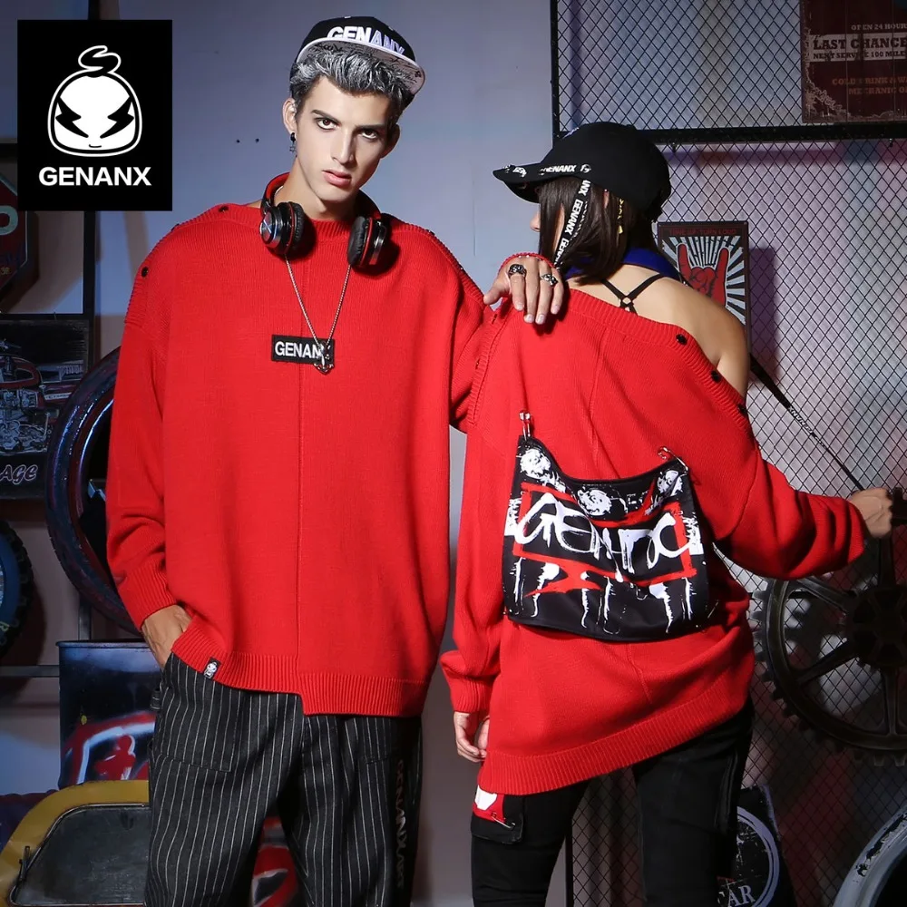 GENANX бренд sweetwear свитер для мужчин одежда с круглым воротником S пуловер свободные