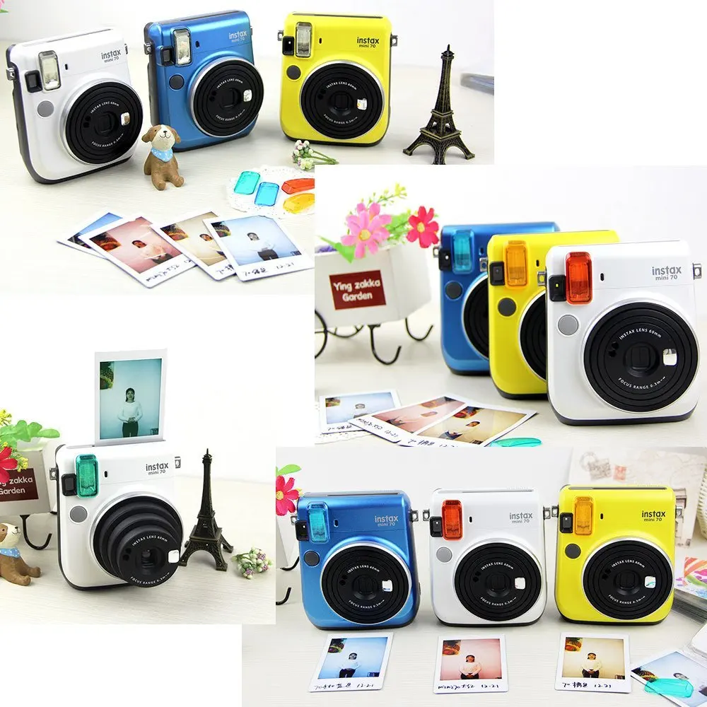 4 фотоаппарата Fuji Fujifilm Instax Mini 70 мгновенная печать цветные фильтры крупный план
