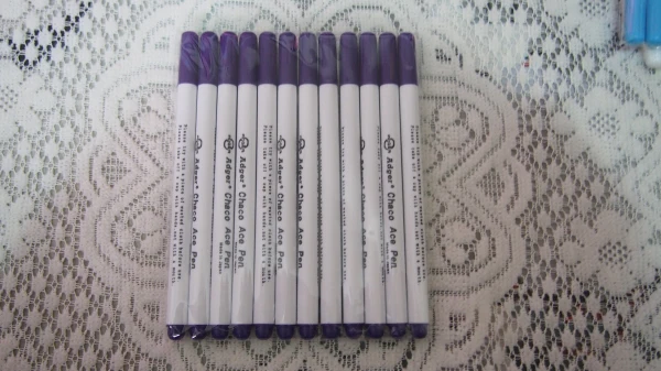 12 шт./лот фиолетовый цвет стираемая ручка сделай сам чернила маркеры ткань маркер