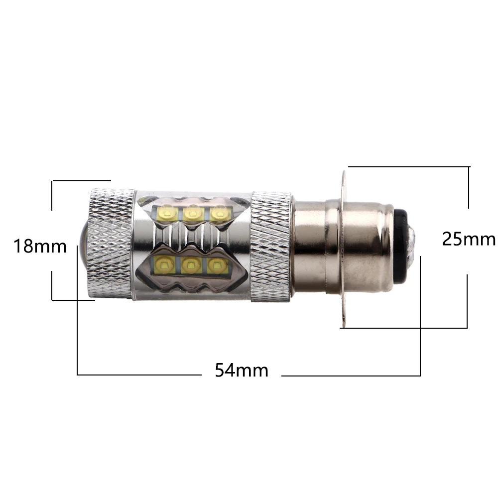 2 шт./лот P15D Светодиодная лампа для мотоцикла 1920 Lm белый 3535 чип 80 Вт 16 SMD автоматические электрические автомобильные фары 8000 K 9-28 V