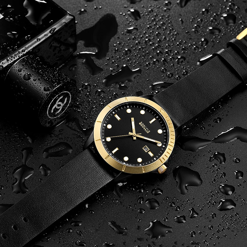 BAOGELA Hommes Quartz Montre Повседневный Браслет режима En Cuir Relogios Masculino 3ATM Étanche BL1808|Кварцевые