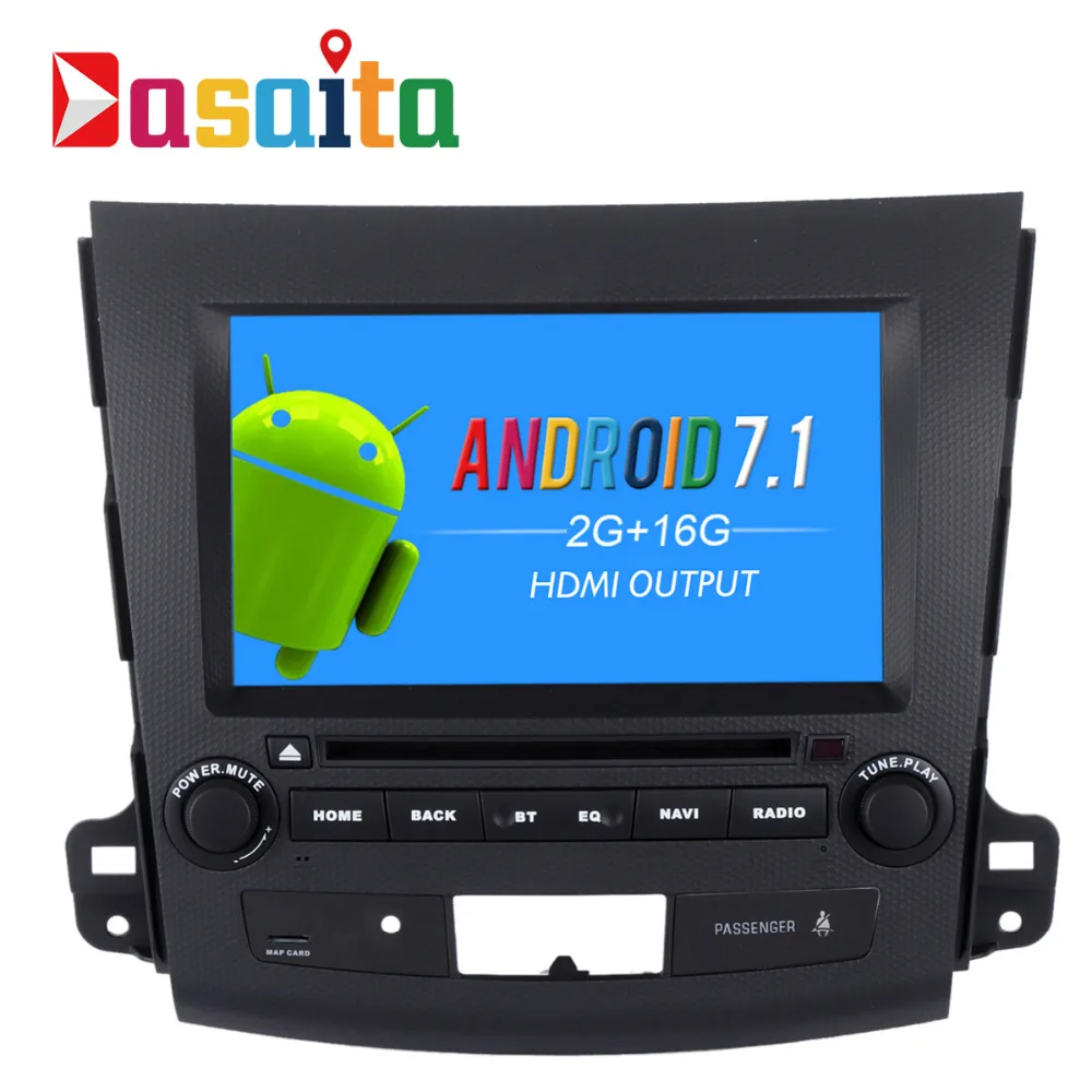Dasaita 8 &quotAndroid 1 автомобильный dvd gps плеер Navi для Mitsubishi Outlander 2007 с 2G + 16