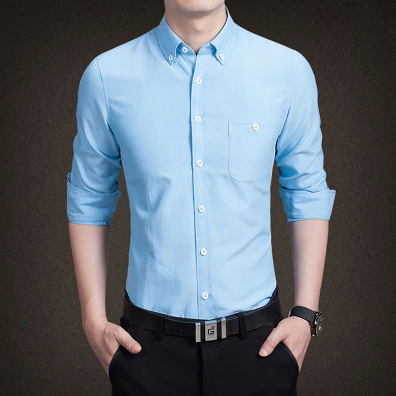 Мужские деловые рубашки с длинным рукавом осень 2017 новые модные дизайнерские