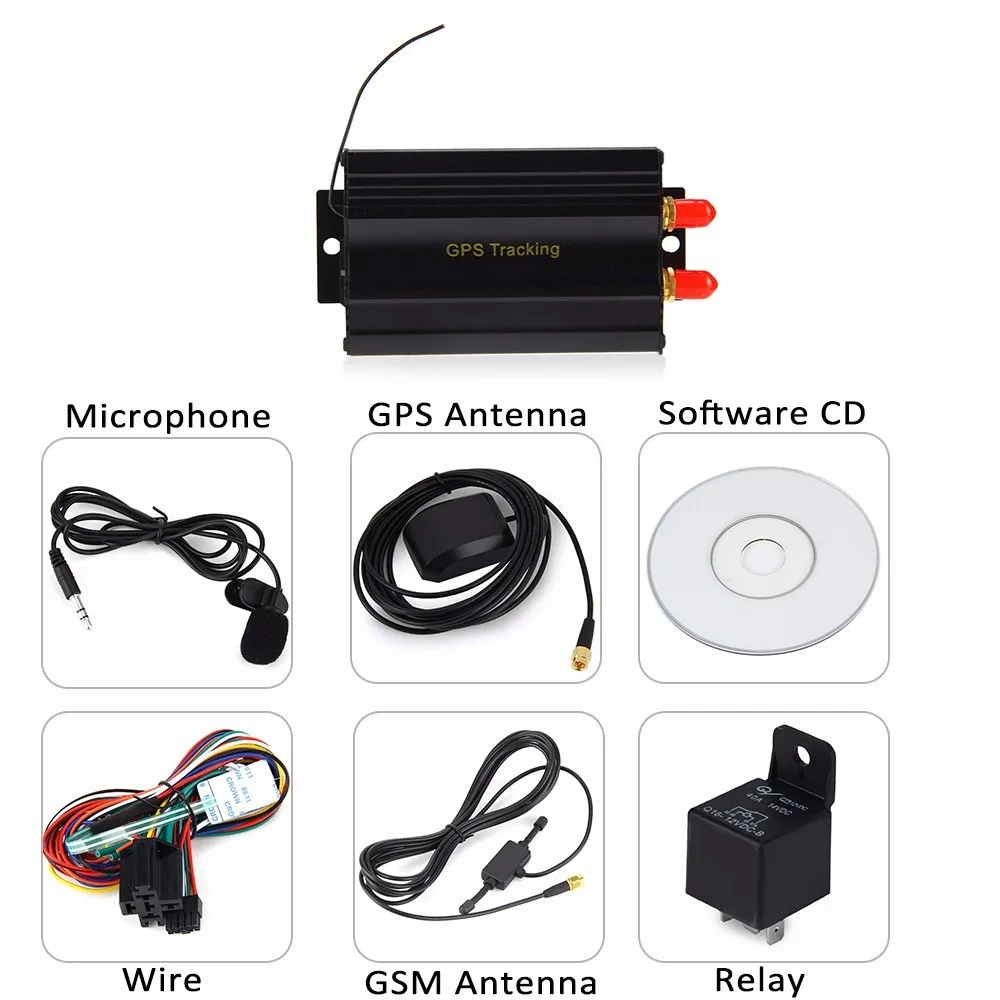 GSM/GPRS/gps Авто Автомобиль TK103B Автомобильный gps трекер отслеживающее устройство с дистанционным управлением Противоугонная Автомобильная сигнализация