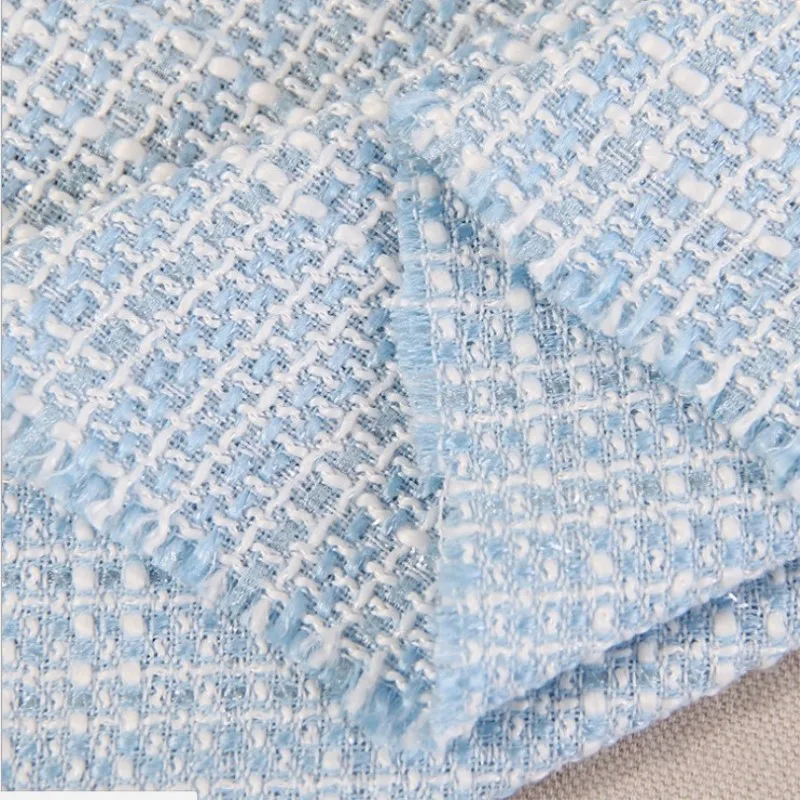 Твидовая Ткань для шитья 1 метр ткани с металлическим плетением ткань квилтинга - Фото №1