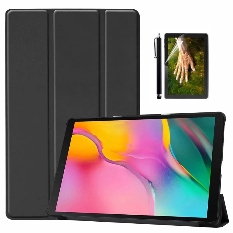 Black.3in1 Для samsung Galaxy Tab A 10,1, ультра тонкий резиновый чехол для Galaxy Tab A 10,1 '', SM-T510/SM-T515, планшет - Цвет: Black.3in1