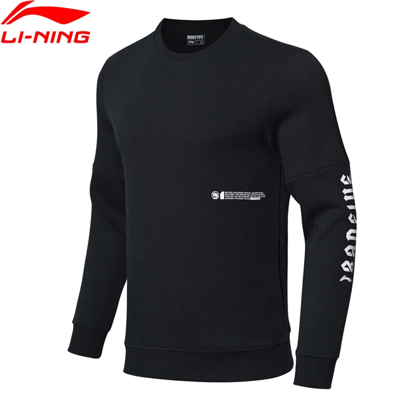 Li-Ning мужской свитер серии BAD FIVE для баскетбола 66% хлопок 34% полиэстер удобная