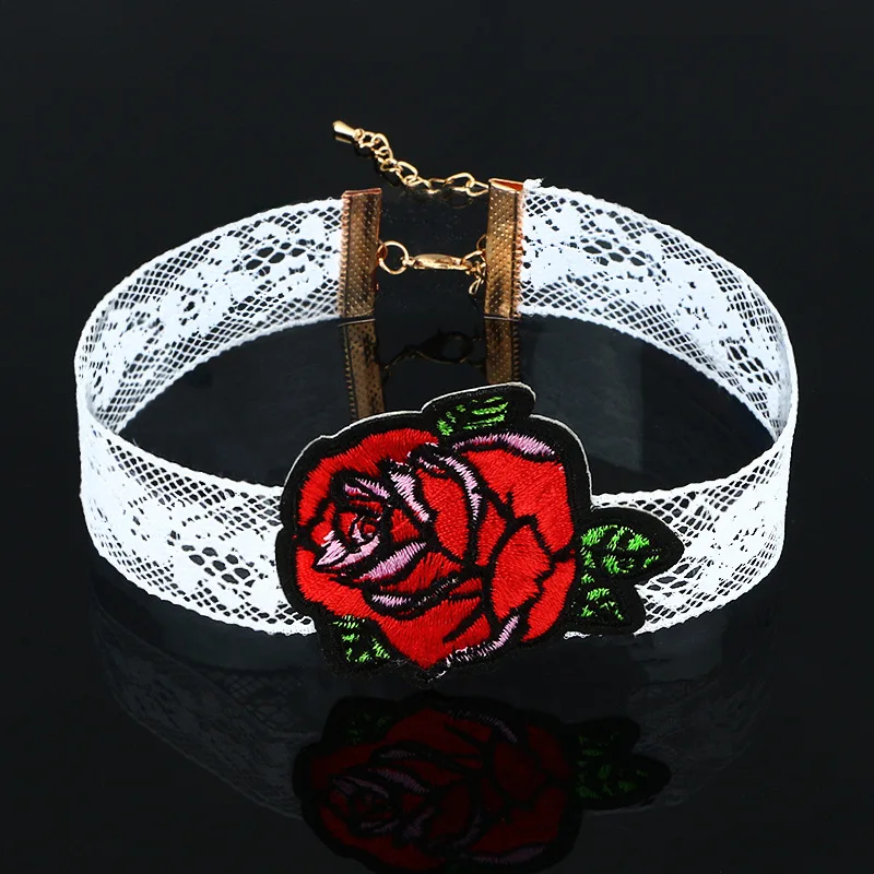 Мода цветок Форма Классический для женщин Jewelry черные Чокеры цепочки и ожерелья s
