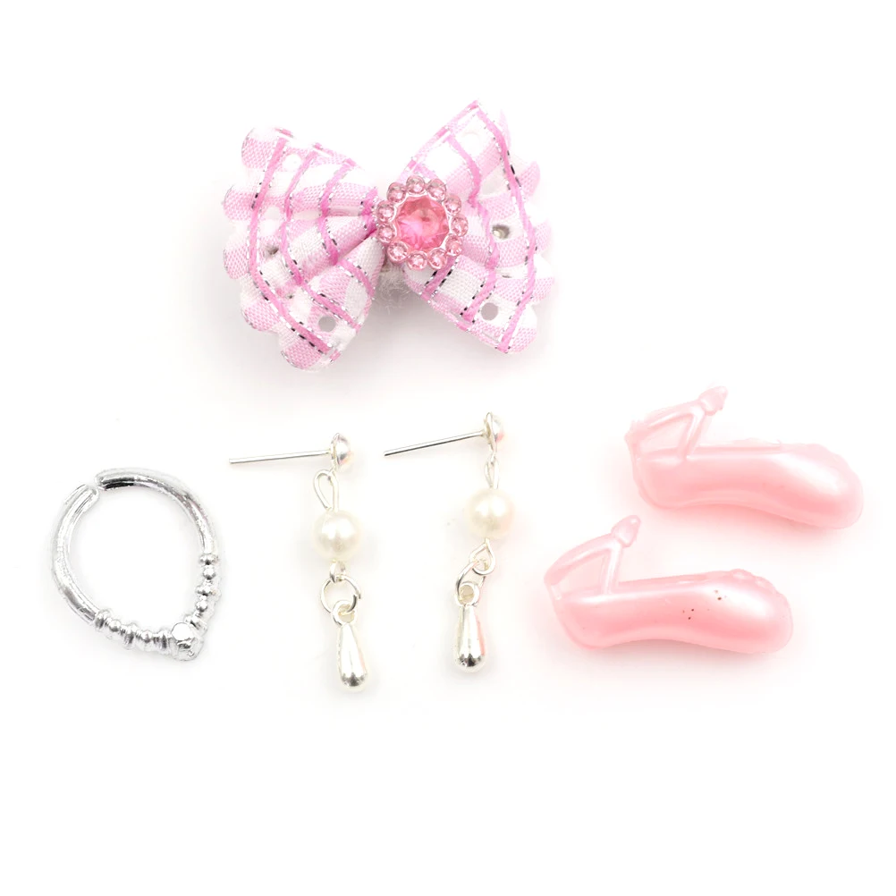 4 шт./компл. ювелирные изделия ожерелье серьги заколка для головы обувь девочки