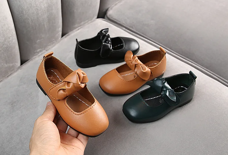 Baby Girls Party Princess Leather Shoes Flat School Shoes Wedding Bow Toddler Kids Dress Shoes 1 2 3 4 5 6 7 8 9 10 11 12 Years