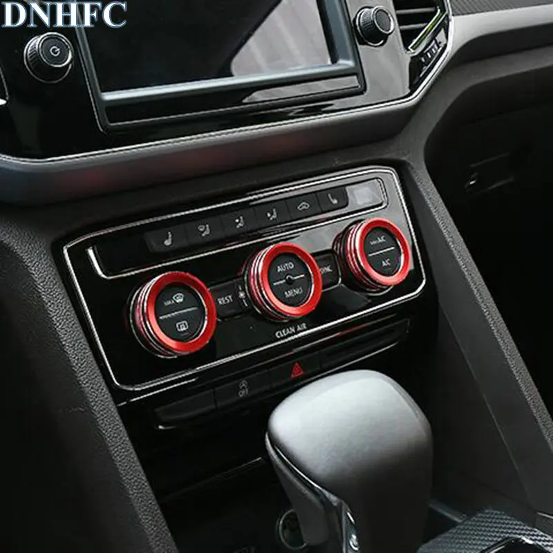 DNHFC автомобильное украшение для ручки кондиционера яркое кольцо Volkswagen T-ROC T ROC 2018
