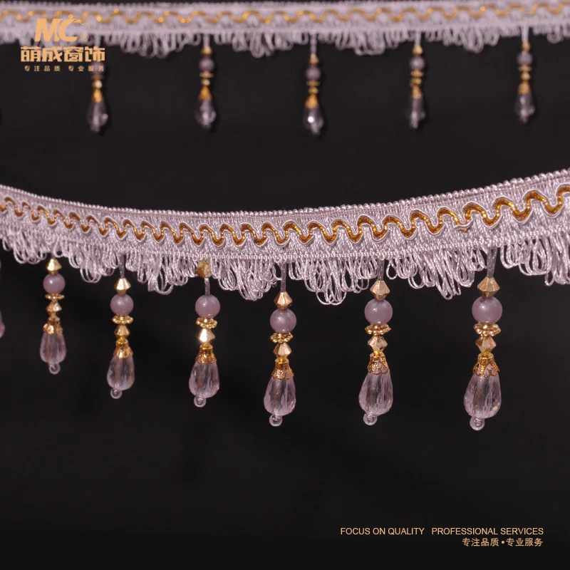 [Meng] D into large droplets / lace curtains crystal beads pendant curtain accessories wholesale 12 m | Тематическая одежда и