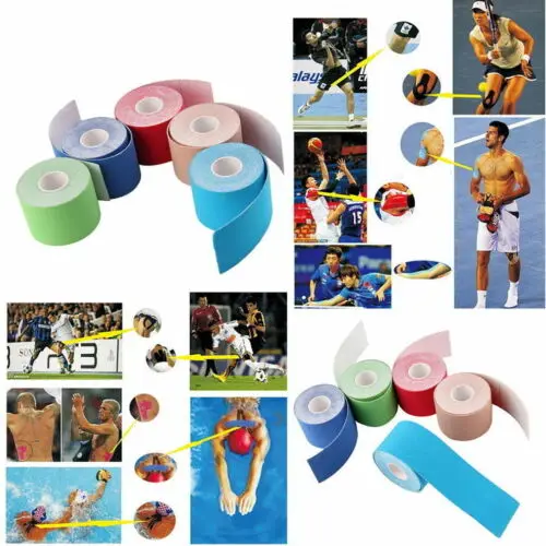 5M New Athletic Elastic Physio Sports kinesiology Rock Tape Waterproof Muscle Bandage 5cmx5m |