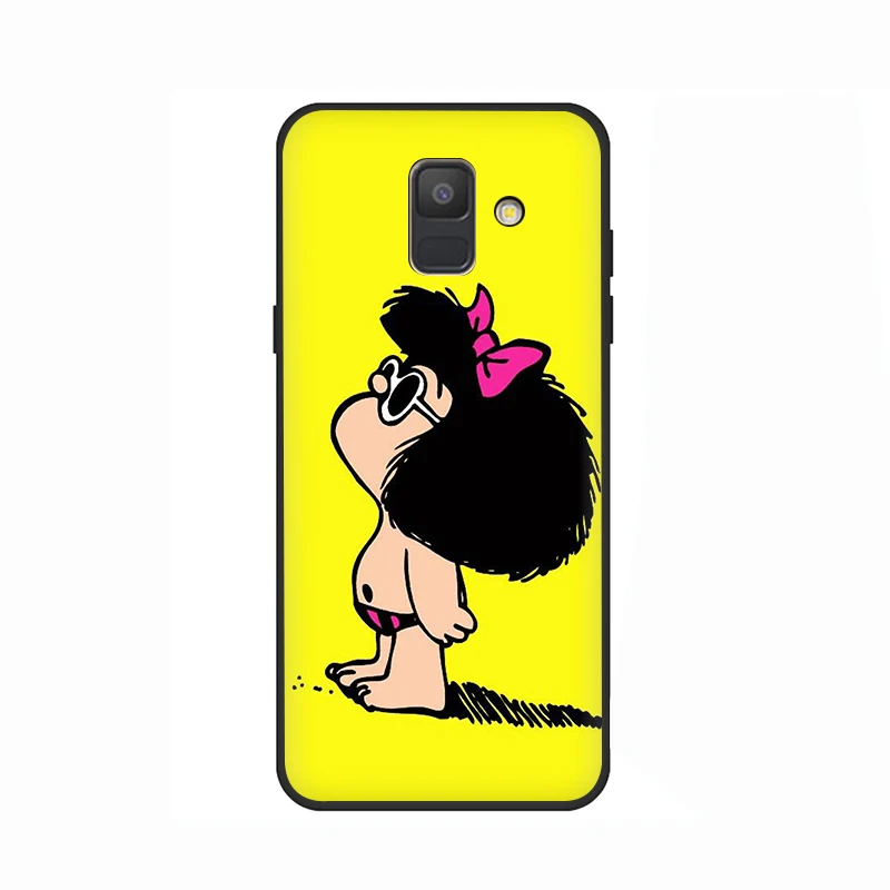 B2 Mafalda мягкий чехол для мобильного телефона чехол для samsung Galaxy A6 7 8 9 A10 30 40 50 70 J6 - Цвет: B2