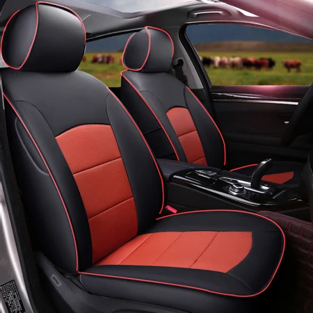 CARTAILOR чехол из воловьей кожи для Mercedes Benz Cla, чехол для автомобильных сидений, кожаные чехлы для сидений и подставки, набор аксессуаров - Название цвета: blackxred