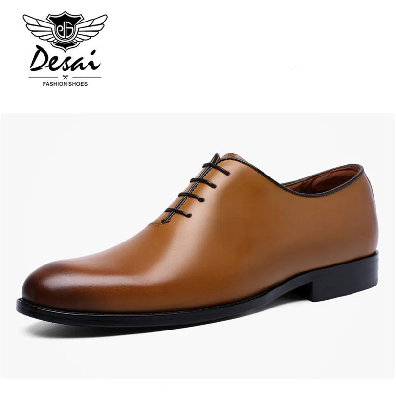 DESAI Brand Men's Business Dress Shoes Comfortable Cow Leather Classic Retro British Style Formal Men EU Size 38-47 | Обувь