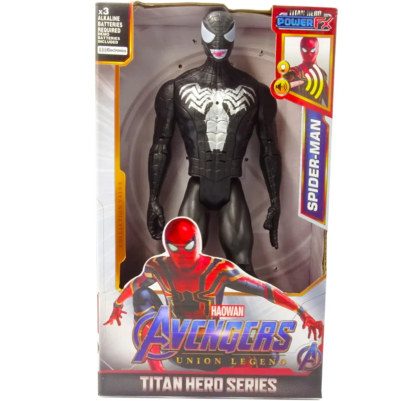 Venom with box 30 см Marvel Мстители Веном Бэтмен Супермен флэш танос Халк Росомаха Черная пантера Человек-паук фигурка куклы игрушки для детей - Color: Venom with box