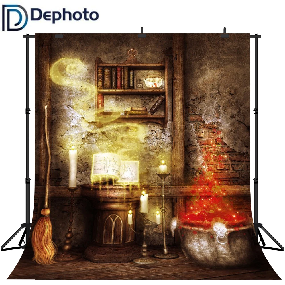 Фон для фотосъемки книги свеча Хэллоуин фон для фотостудии камера Fotografica