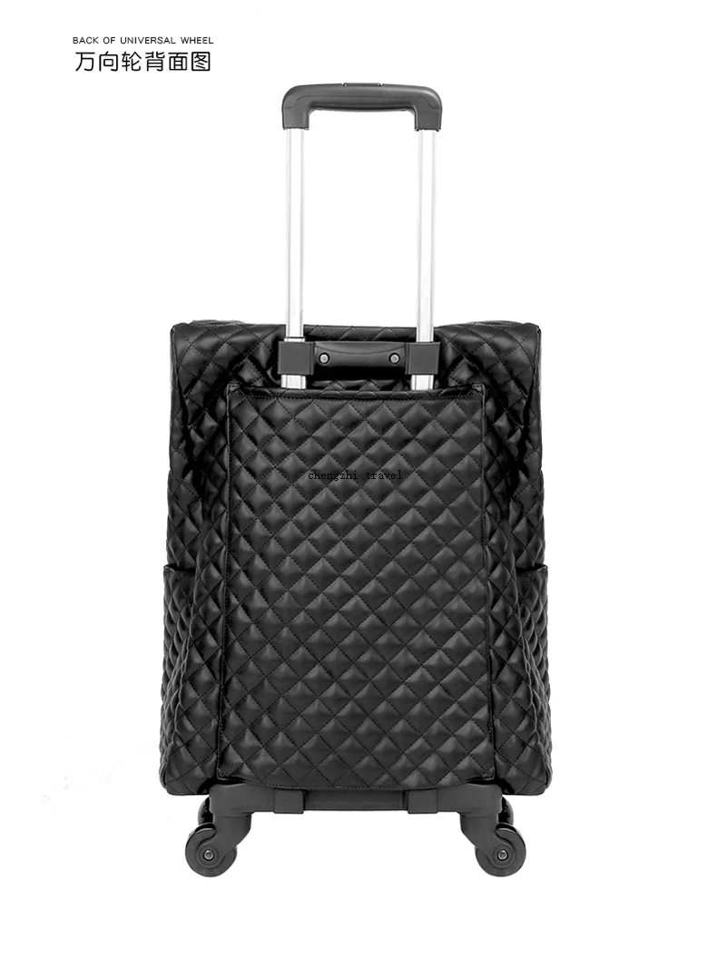 Carrylove 1" 20" дюймов Дамская кожаная сумка на колесиках, чемодан, багажная сумка для женщин