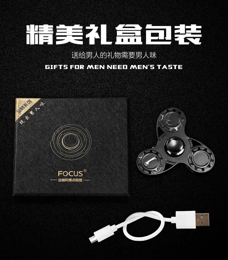 Прямая с фабрики usb зарядка кончики пальцев Зажигалка креативная металлическая ветрозащитная надпись Зажигалка для сигар