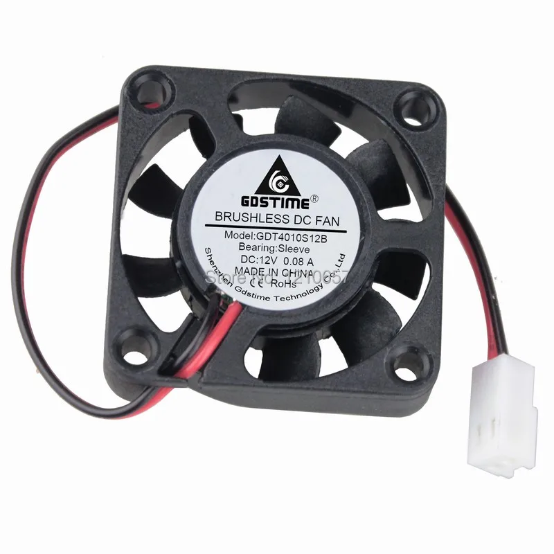 10 шт./партия Gdstime 40 мм 40x40x10 4010s 12 В 2 контактный разъем 2510 охлаждающий вентилятор