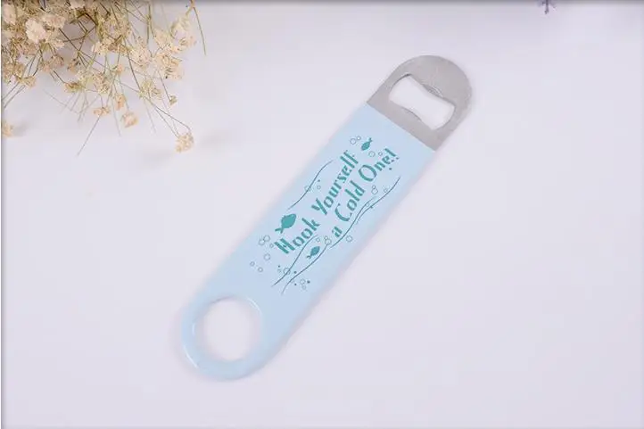 100 шт./упаковка стальные открывалки для бутылок с виниловым покрытием|bar blade|bottle