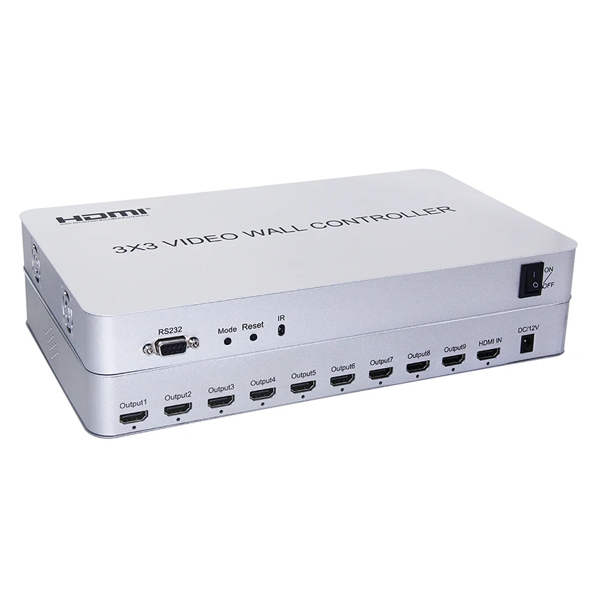 Тв видео настенный контроллер 1 HDMI в 9 1080P выход 2x2x3 2x4 3x3 изображения сшивание ТВ
