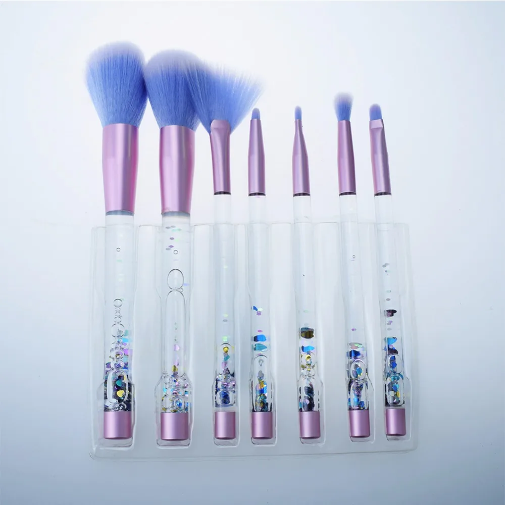 START MAKERS-7Pcs Pro Makeup Brushes Set Kabuki Brush Crystal sparkle brush Mermaid Cosmetic tools | Красота и здоровье