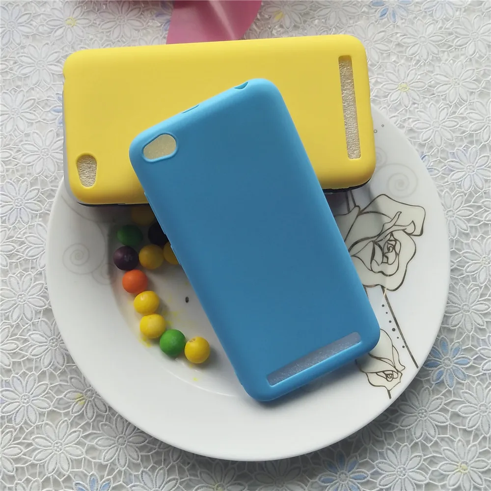 Простой однотонный чехол-накладка для Xiaomi Redmi 5A 5 A Цветной силиконовый матовый