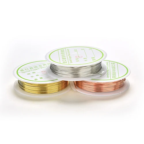 

2018 Hot Selling 0.3/0.4/0.6/0.8mm Plated Copper Wire Beads Jewelry Making Accessories DIY Craft