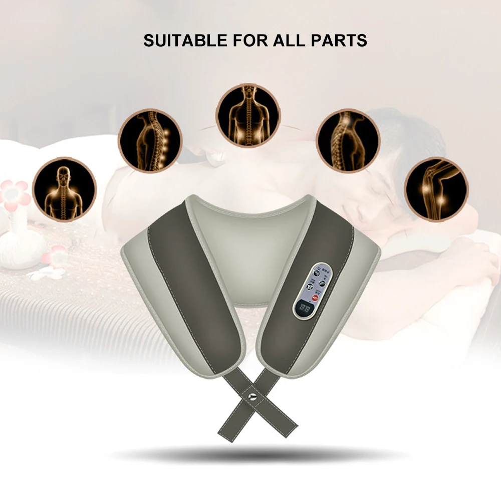 Massage Pillow Relieve Neck Pain Home Massagem Massager Electric Cape Slimming Stres | Красота и здоровье