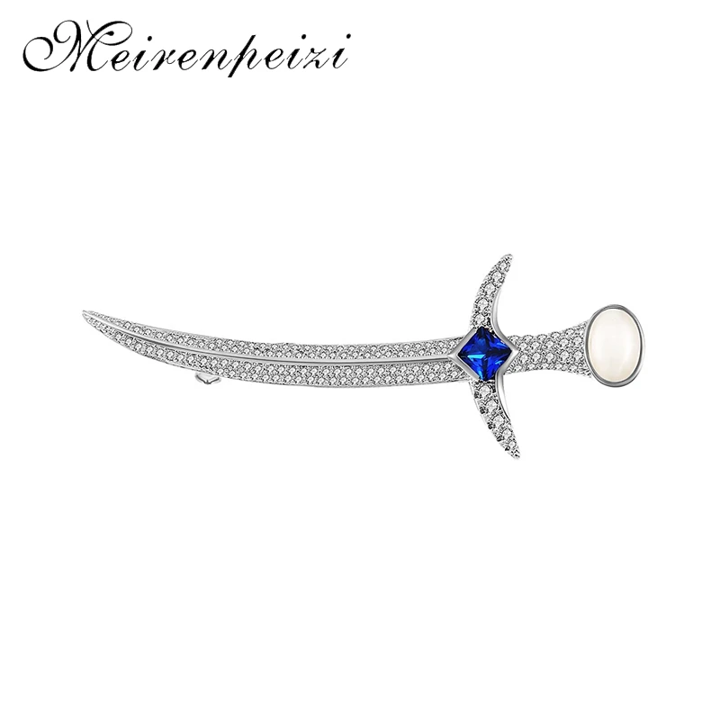 Новинка 2020 модные аксессуары брошь золотого и серебряного цвета с длинным ножом